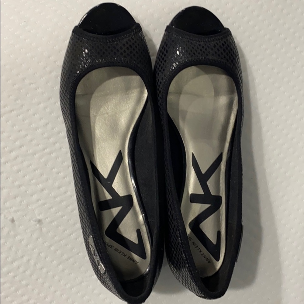 Anne Klein open toe wedge